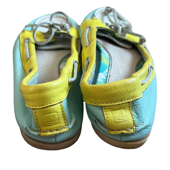 Sperry White, Blue & Yellow Boat Shoes | Women’s 7M - Picture 3 of 4